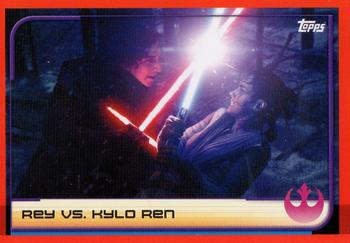 2017 Topps Star Wars Journey to the Last Jedi (UK Release) #28 Rey vs. Kylo Ren Front