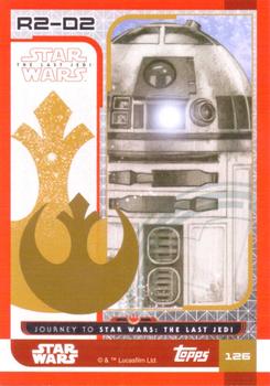 2017 Topps Star Wars Journey to the Last Jedi (UK Release) #126 R2-D2 Back