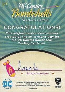 2017 Cryptozoic DC Comics Bombshells - Sketch Artists #NNO Amanda Ferreira Back