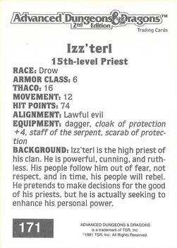 1991 TSR Advanced Dungeons & Dragons #171 Izz'terl Back