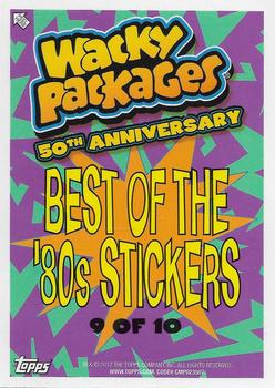 2017 Topps Wacky Packages 50th Anniversary - Best of the '80s Stickers #9 Mr. Stubble Back