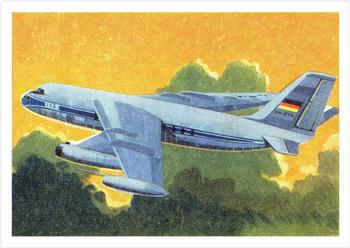1958 Cardmaster Jet Aircraft of the World #94 Baade Type 152 Airliner Front