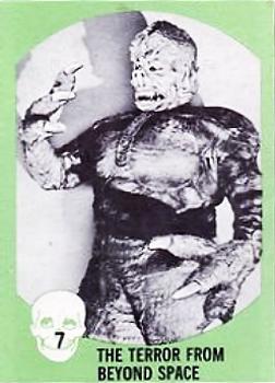 1961 Nu-Cards Horror Monster #7 The Terror from Beyond Space Front