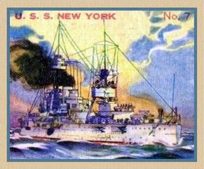 1936 Newport Products Battleship Gum (R20) #7 U.S.S. New York Front