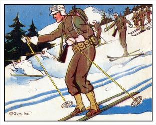 1941 Gum Inc. Uncle Sam (R157) #52 Ski Troops and Patrols Front