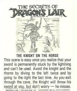 1984 Fleer Dragon's Lair #8 Here Comes That Night Rider! Back