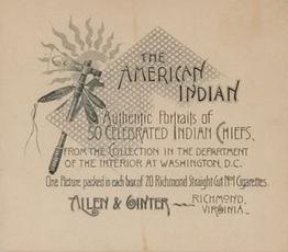1888 Allen & Ginter The American Indian (N36) #NNO Spotted Tail Back