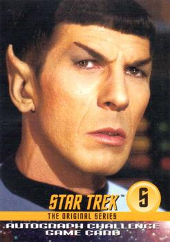 1997 SkyBox Star Trek Original Series 1 - Autograph Challenge #S Spock Front