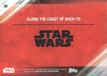 2017 Topps Star Wars: The Last Jedi - Blue #83 Along the Coast of Ahch-To Back