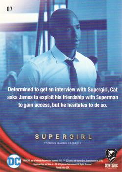 2018 Cryptozoic Supergirl Season 1 #7 Where’s My Interview with Supergirl? Back