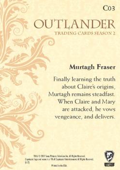 2017 Cryptozoic Outlander Season 2 - Character Bios Rainbow Foil #C3 Murtagh Fraser Back