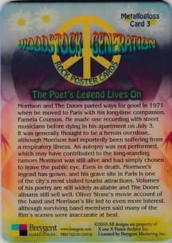 2010 Breygent Woodstock Generation Rock Poster Cards - Metallogloss #3 The Poet's Legend Lives On Back