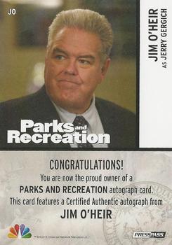 2013 Press Pass Parks and Recreation - Autographs Gold #JO Jim O'Heir Back