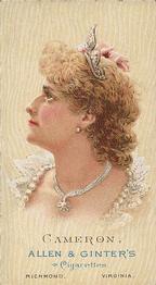 1888 Allen & Ginter World's Beauties (N27) #NNO Beatrice Cameron Front