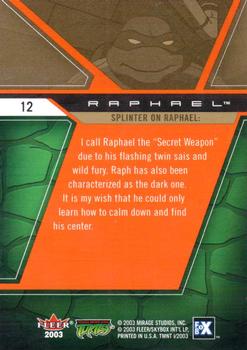 2003 Fleer Teenage Mutant Ninja Turtles - Gold #12 Splinter on Raphael Back