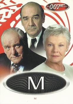 2002 Rittenhouse James Bond 40th Anniversary - Game Cards #M Bernard Lee, Robert Brown, & Judi Dench as M Front