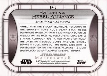 2017 Topps Star Wars Masterwork - Evolution of the Rebel Alliance #LP-6 The Death Star destroyed Back