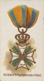 1890 Allen & Ginter The World's Decorations (N30) #49 Mily. Order of William Netherlands Or Holland Front