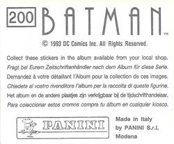 1993 Panini Batman Stickers #200 Sticker 200 Back