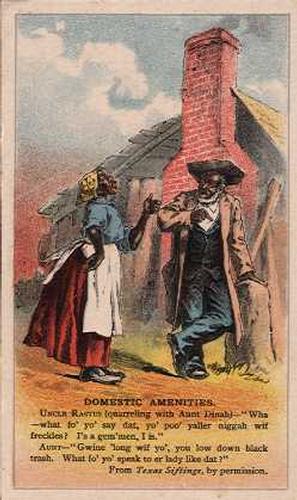 1888-89 Arbuckle's Coffee Illustrated Jokes (Satire) (K7) #13 Domestic Amenities Front