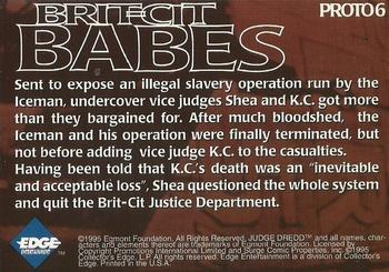 1995 Edge Entertainment Judge Dredd: The Epics - Prototypes #Proto6 Brit-Cit Babes Back