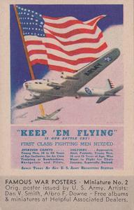 1943 Associated Oil Famous War Posters #2 Keep 'Em Flying Front