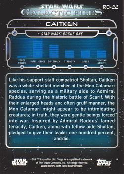 2018 Topps Star Wars: Galactic Files #RO-22 Caitken Back