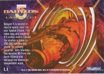 1996 SkyBox Babylon 5 - Laser Cut #L1 Laser Cut Card 1 Back