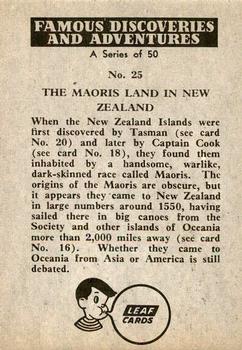 1961 Leaf Famous Discoveries & Adventures #25 The Maoris Land Back