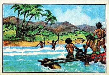 1961 Leaf Famous Discoveries & Adventures #25 The Maoris Land Front