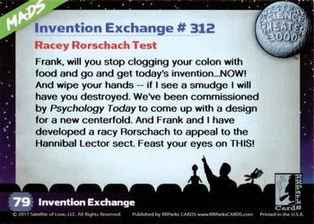 2018 RRParks Mystery Science Theater 3000 Series One #79 Racey Rorschach Test Back