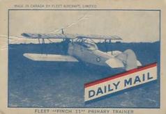 1942 Daily Mail Airplanes - Overseas Black Back 1000 #NNO Fleet Finch 11 Front