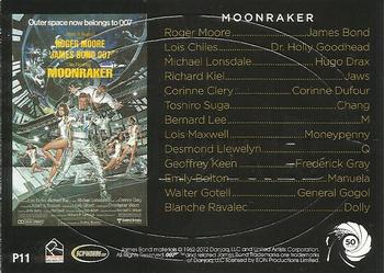 2012 Rittenhouse James Bond 50th Anniversary Series 1 - Gold Plaque Movie Posters #P11 Moonraker Back