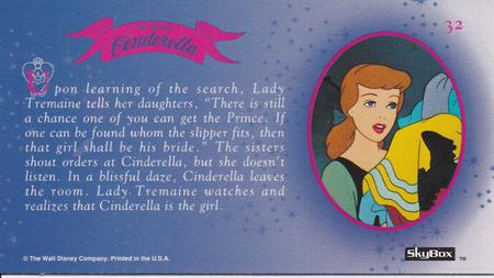 1995 SkyBox Cinderella Limited Edition #32 Upon learning of the search, Lady Tremaine Back