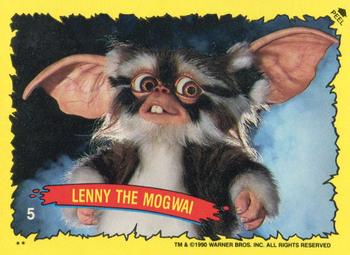 1990 Topps Gremlins 2: The New Batch - Red Border Stickers #5 Lenny the Mogwai Front