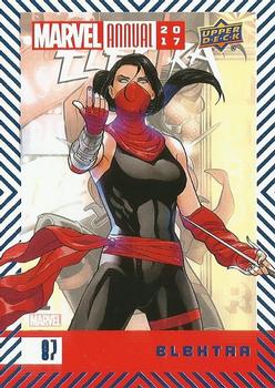 2017 Upper Deck Marvel Annual - Blue Foil #87 Elektra Front