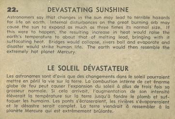 1958 Parkhurst Missiles and Satellites (V339-7) #22 Devastating Sunshine Back