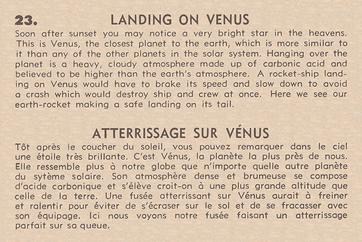 1958 Parkhurst Missiles and Satellites (V339-7) #23 Landing On Venus Back