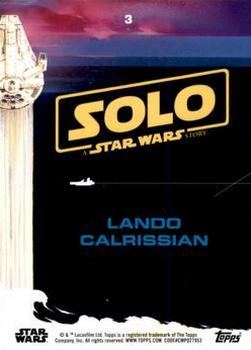 2018 Topps Solo: A Star Wars Story - Black #3 Lando Calrissian Back