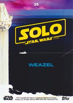 2018 Topps Solo: A Star Wars Story - Black #35 Weazel Back