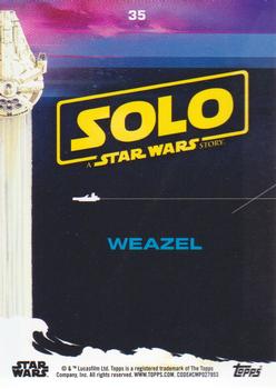 2018 Topps Solo: A Star Wars Story - Yellow #35 Weazel Back