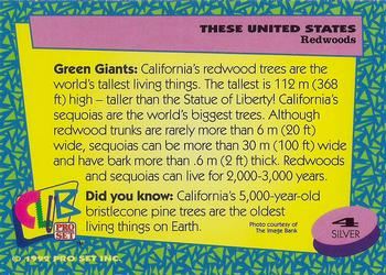 1992 Club Pro Set These United States - Promos #4 Redwoods Back