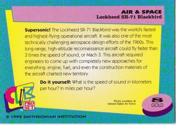 1992 Smithsonian Institute Air & Space - Gold #8 Lockheed SR-71 Blackbird Back