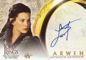 2001 Topps Lord of the Rings: The Fellowship of the Ring - Autographs #NNO Liv Tyler Front