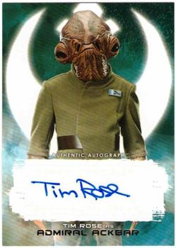 2018 Topps Star Wars The Last Jedi Series 2 - Autographs #NNO Tim Rose Front