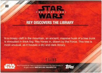 2018 Topps Star Wars The Last Jedi Series 2 - Bronze #23 Rey Discovers the Library Back