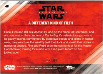 2018 Topps Star Wars The Last Jedi Series 2 - Bronze #46 A Different Kind of Filth Back