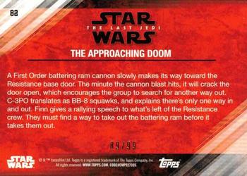 2018 Topps Star Wars The Last Jedi Series 2 - Bronze #82 The Approaching Doom Back