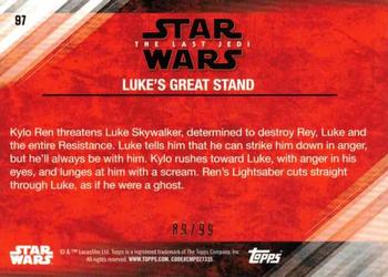 2018 Topps Star Wars The Last Jedi Series 2 - Bronze #97 Luke's Great Stand Back