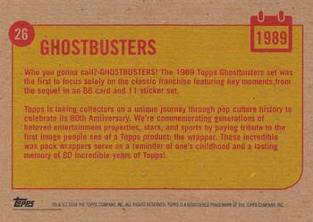 2018 Topps 80th Anniversary Wrapper Art #26 1989 Ghostbusters II Back